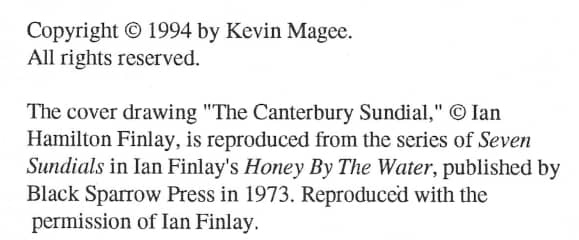 Permission to reprint from Ian Finlay